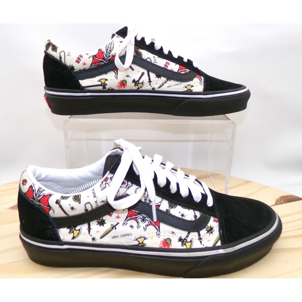 Vans x Stranger Things Old Skool Hellfire Club Sneakers Men's 6.5 Womens 8 Low - Picture 2 of 10
